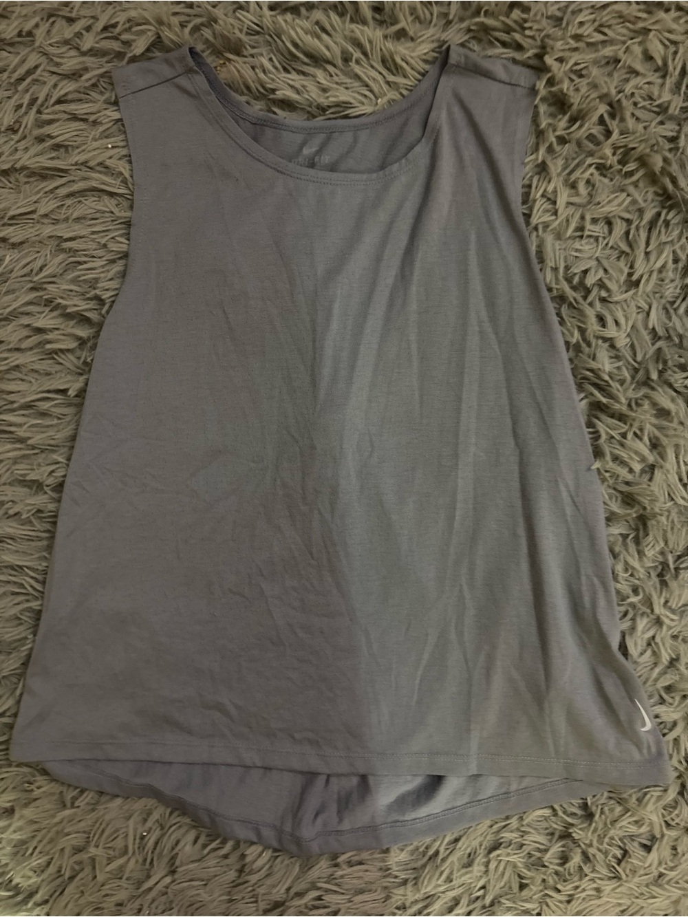 Nike Women's Bluish Gray Athletic Tank Top